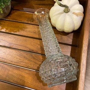 Vintage E O Brody Hobnail Clear Glass Bud Vase